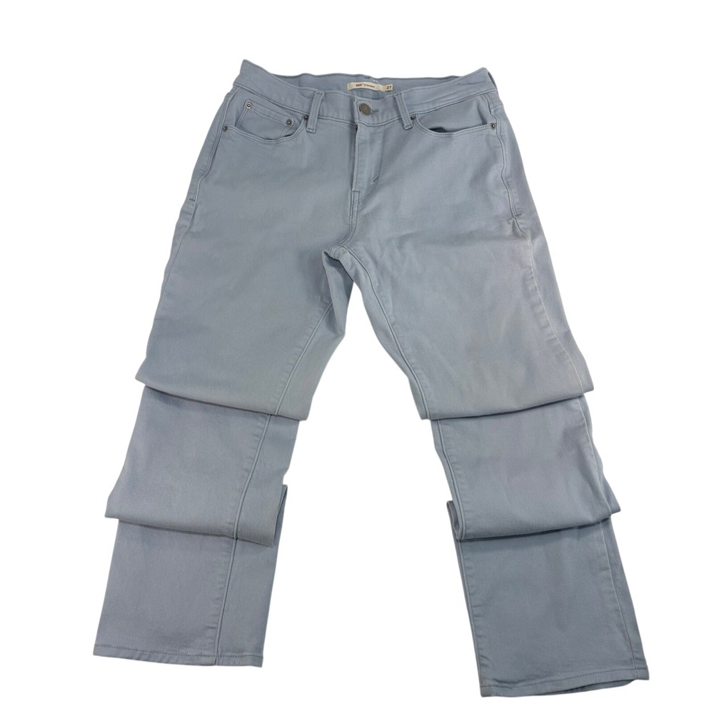 Levis 505 Straight Leg Jeans Light‎ Blue Pastel W27 L32 Womens 15505-0169
